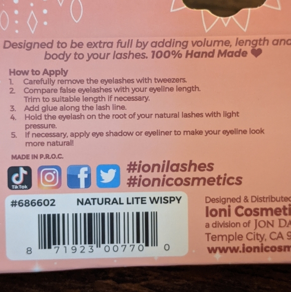 IONI  3D Faux Mink Eye Lashes & Lash Glue - Picture 3 of 5